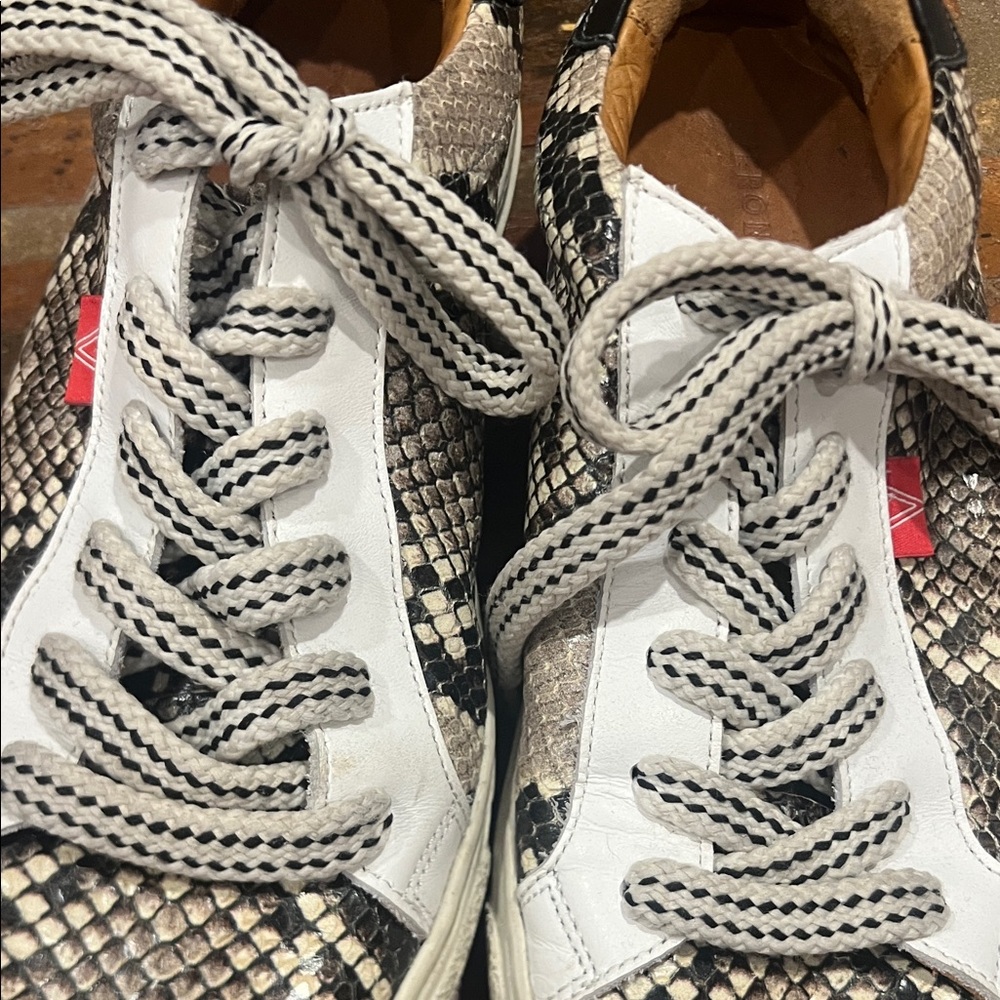 Veronica Beard Sami Python Print Leather Sneakers… - image 10